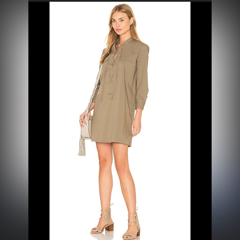 Theory‎ Jullitah Lace Up Poplin Dress Size 6